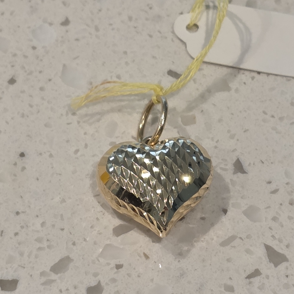 💗✨️18K Real Gold Chunky Heart Pendant Charm✨️💗